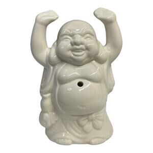 VTG Buddha Incense Holder/ Tiki Cocktail Figurine Cup 7.5x5.5" Used